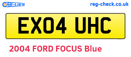 EX04UHC are the vehicle registration plates.