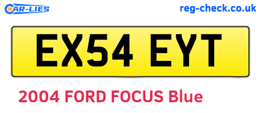 EX54EYT are the vehicle registration plates.