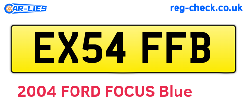 EX54FFB are the vehicle registration plates.