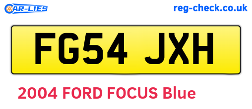 FG54JXH are the vehicle registration plates.
