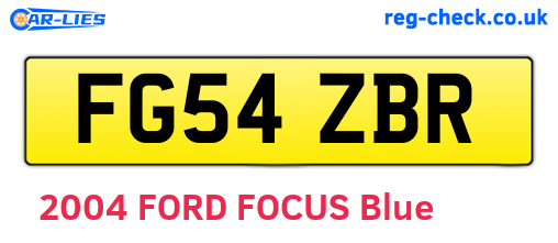 FG54ZBR are the vehicle registration plates.