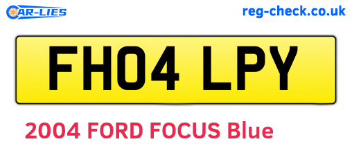 FH04LPY are the vehicle registration plates.
