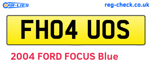 FH04UOS are the vehicle registration plates.