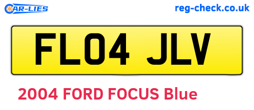 FL04JLV are the vehicle registration plates.