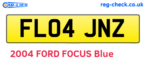 FL04JNZ are the vehicle registration plates.