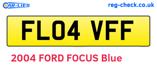 FL04VFF are the vehicle registration plates.