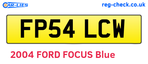 FP54LCW are the vehicle registration plates.