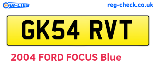 GK54RVT are the vehicle registration plates.