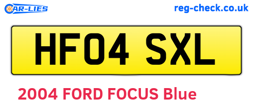 HF04SXL are the vehicle registration plates.