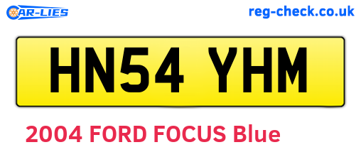 HN54YHM are the vehicle registration plates.