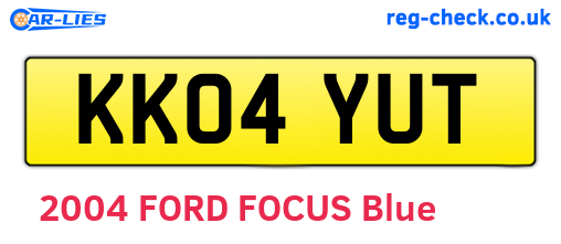KK04YUT are the vehicle registration plates.