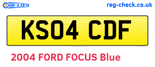 KS04CDF are the vehicle registration plates.