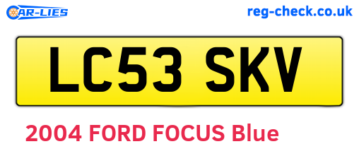 LC53SKV are the vehicle registration plates.