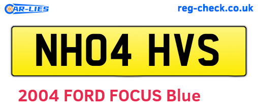 NH04HVS are the vehicle registration plates.