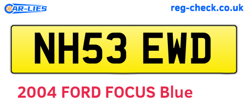 NH53EWD are the vehicle registration plates.