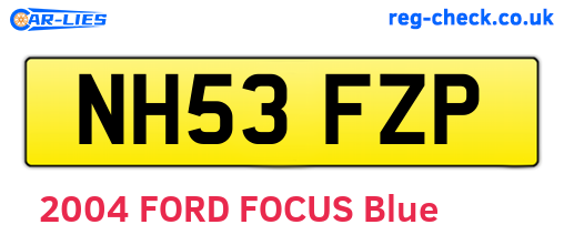 NH53FZP are the vehicle registration plates.