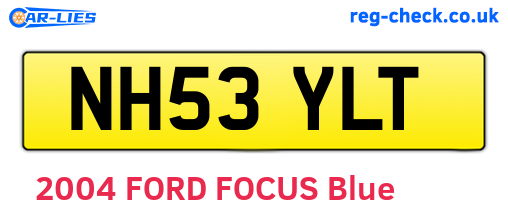 NH53YLT are the vehicle registration plates.