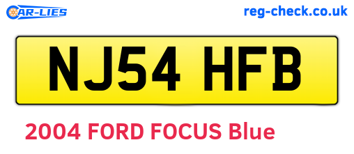 NJ54HFB are the vehicle registration plates.
