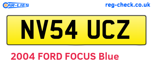 NV54UCZ are the vehicle registration plates.