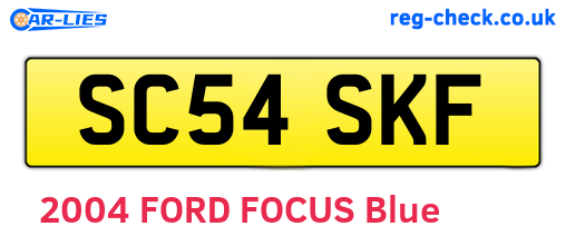 SC54SKF are the vehicle registration plates.
