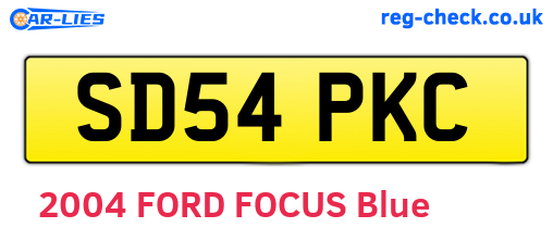 SD54PKC are the vehicle registration plates.