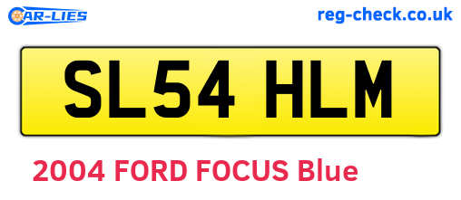 SL54HLM are the vehicle registration plates.