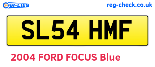 SL54HMF are the vehicle registration plates.