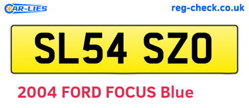 SL54SZO are the vehicle registration plates.
