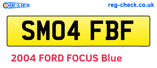 SM04FBF are the vehicle registration plates.