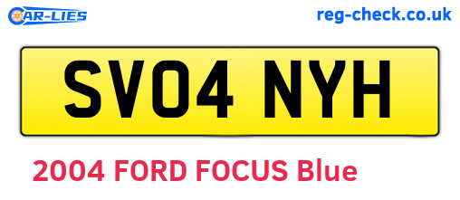 SV04NYH are the vehicle registration plates.