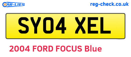 SY04XEL are the vehicle registration plates.
