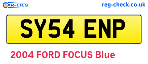 SY54ENP are the vehicle registration plates.