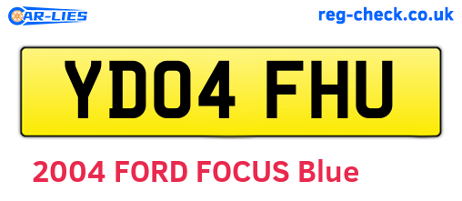 YD04FHU are the vehicle registration plates.
