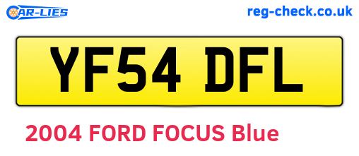 YF54DFL are the vehicle registration plates.