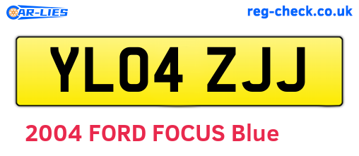 YL04ZJJ are the vehicle registration plates.