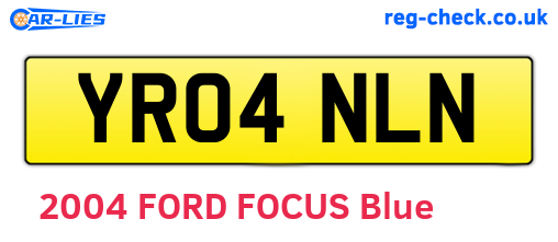 YR04NLN are the vehicle registration plates.