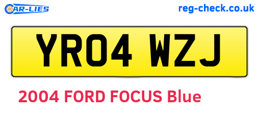 YR04WZJ are the vehicle registration plates.