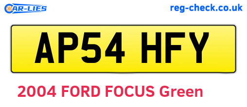 AP54HFY are the vehicle registration plates.