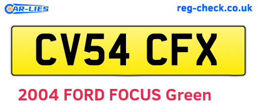 CV54CFX are the vehicle registration plates.