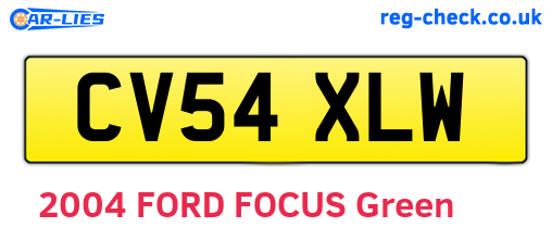 CV54XLW are the vehicle registration plates.
