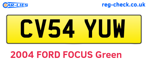 CV54YUW are the vehicle registration plates.