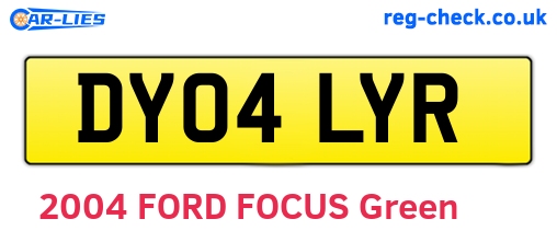 DY04LYR are the vehicle registration plates.