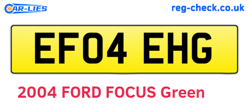 EF04EHG are the vehicle registration plates.