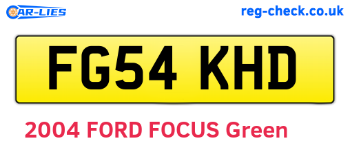 FG54KHD are the vehicle registration plates.
