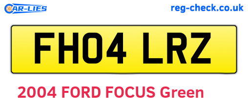 FH04LRZ are the vehicle registration plates.