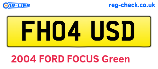 FH04USD are the vehicle registration plates.
