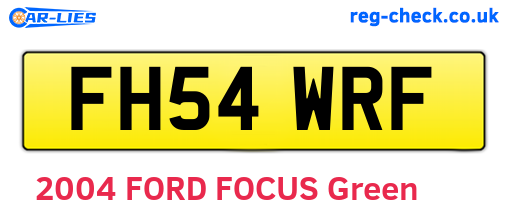 FH54WRF are the vehicle registration plates.