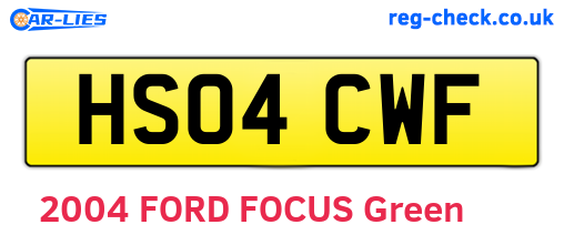 HS04CWF are the vehicle registration plates.