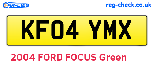 KF04YMX are the vehicle registration plates.