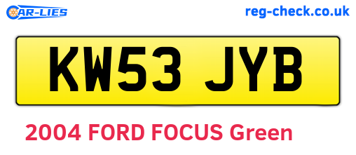KW53JYB are the vehicle registration plates.